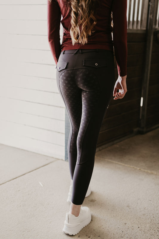 London Deluxe Riding Breeches - Charcoal