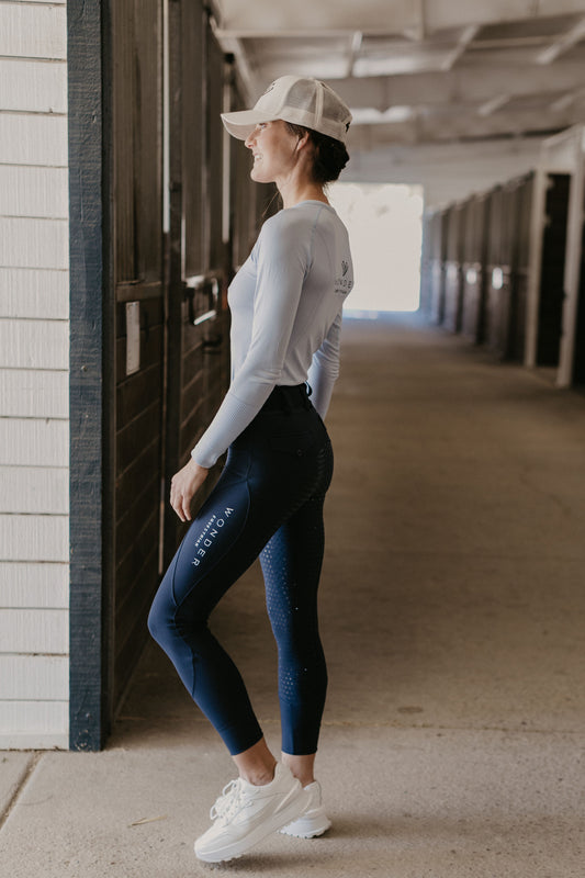 London Deluxe Riding Breeches - Navy Blue – Wonder Equestrian